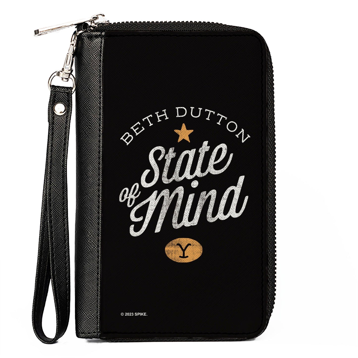 Yellowstone Beth Dutton State of Mind Black Vegan Leather Zip Wallet